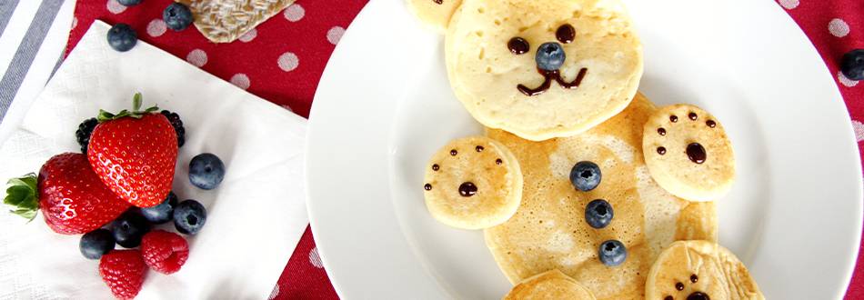 Pancake orsetto con frutta fresca