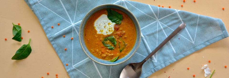 Zuppa di lenticchie al curry