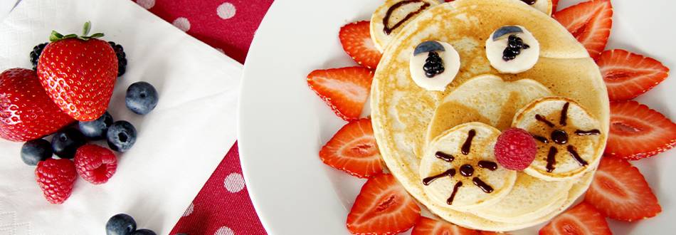 Pancake leone con frutta fresca